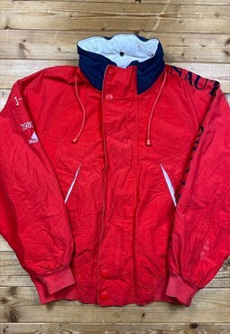 Vintage nautica red windbreaker jacket XS