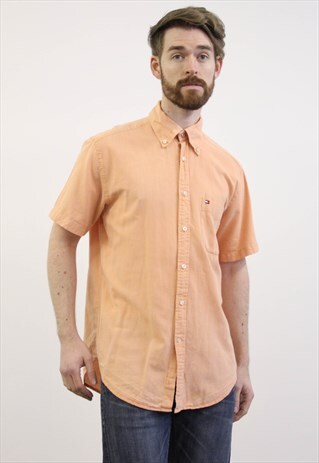 TOMMY HILFIGER VINTAGE 1990S ORANGE SHIRT