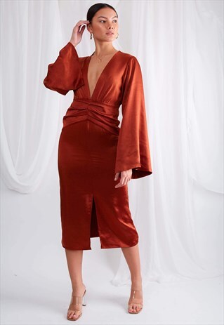 ISIDORA KIMONO DRESS - COPPER