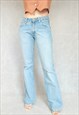 VINTAGE WIDE LEG LIGHT BLUE LEVI'S DENIM PANTS, SMALL PALAZZ