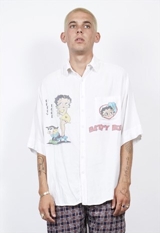 VINTAGE 80'S RARE BETTY BOOP PRINT SHIRT