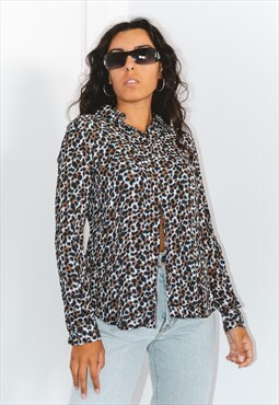 Massimo Dutti Leopard Print Patterned Shirt