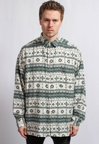VINTAGE OVERSIZED AZTEC NAVAJO SHIRT