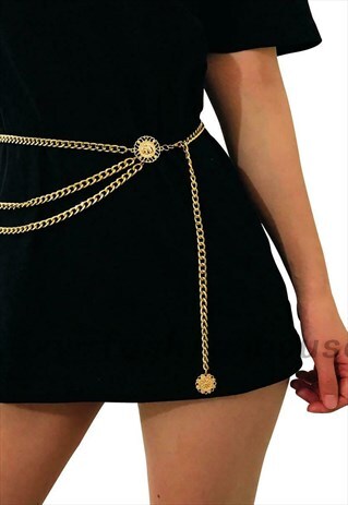 RETRO 90'S GOLD CHAIN BELT