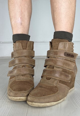 Vintage Y2k Sneaker Boots Hidden Heel Trainers Wedge 