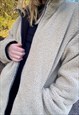 VINTAGE WINTER THICK TEDDY BEAR PLUSH FLEECE BOMBER COAT