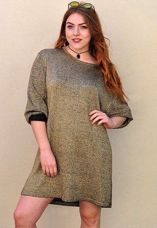 VINTAGE METALLIC GOLD DRESS / TOP