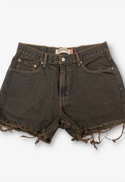 Vintage Levi's 550 Cut Off Denim Shorts Brown W34 BV20359