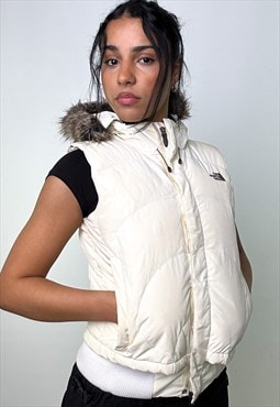 Cream 90s The North Face 600 Series Puffer Jacket Coat Gilet