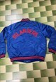 VINTAGE 90S NHL NEW YORK ISLANDERS SATIN BOMBER JACKET SNAP