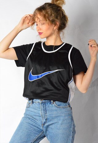 VINTAGE 90S BLACK NIKE SPORTS VEST