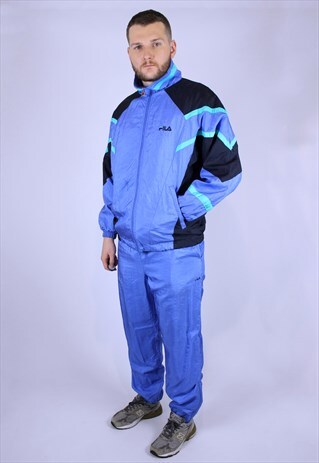 90S VINTAGE FILA FULL TRACKSUIT SET TOP AND PANTS RARE SPORT