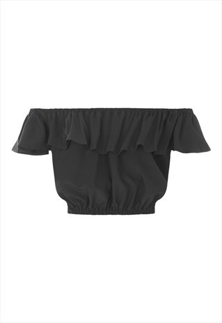 CHEAP THRILL CROP TOP BLACK