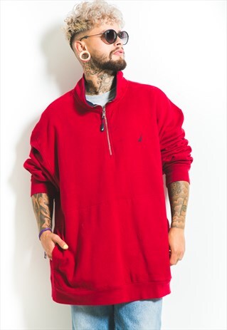 VINTAGE 80S NAUTICA 1/4 ZIP SWEATSHIRT / S1420