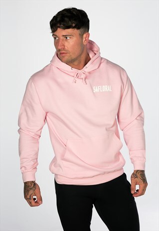 54 FLORAL BRAND CARRIER HOODY - LIGHT PINK