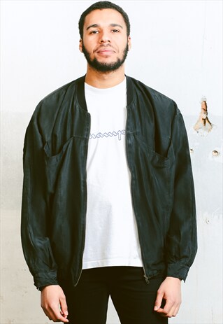 VINTAGE SILK BOMBER JACKET
