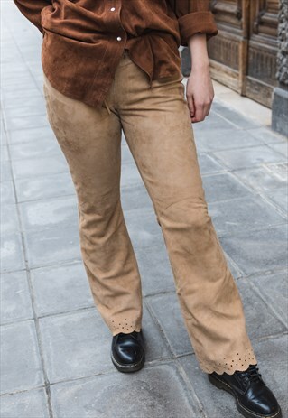 VINTAGE RALPH LAUREN SUEDE PANTS '90 COD 13-88