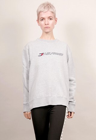 90'S TOMMY HILFIGER VINTAGE GREY SWEATSHIRT