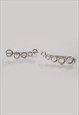 OPEN CIRCLE CLIMBER EARRINGS WOMEN STERLING SILVER EARRINGS