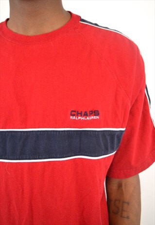 CHAPS BY RALPH LAUREN RED T-SHIRT