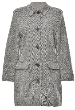 BEYOND RETRO VINTAGE BLACK & LIGHT GREY HERRINGBONE TWEED WO