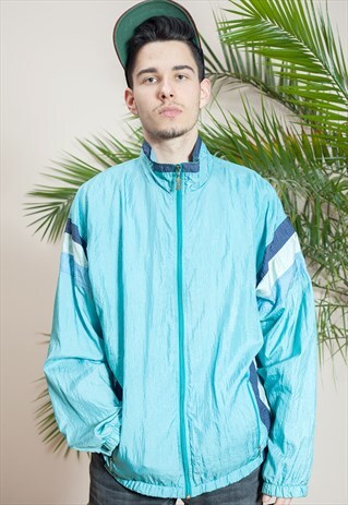 VINTAGE EARLY 90S COLOURFUL OVERSIZED TRACKSUIT JACKET