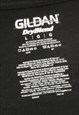 VINTAGE BLACK GILDAN PRINTED T-SHIRT - L