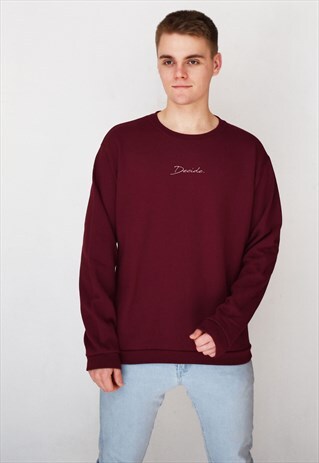 BURGUNDY DECIDE (WHITE) SWEATSHIRT