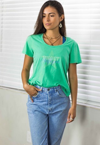 VINTAGE TOMMY HILFIGER T-SHIRT LOGO 90S L 4