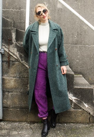 VINTAGE 70S GREEN WINTER TRENCH COAT