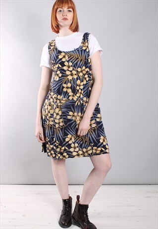 VINTAGE 80S FLORAL HAWAIIAN PRINT SUMMER DRESS