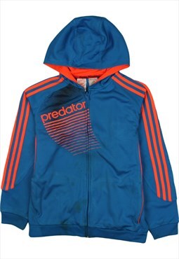 Vintage 90's Adidas Hoodie Sportswear Full Zip Up Blue