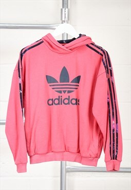 Vintage Adidas Hoodie in Pink Pullover Sports Jumper XS