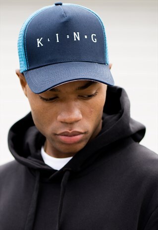 ALDGATE MESH TRUCKER CAP - INK / LIGHT BLUE