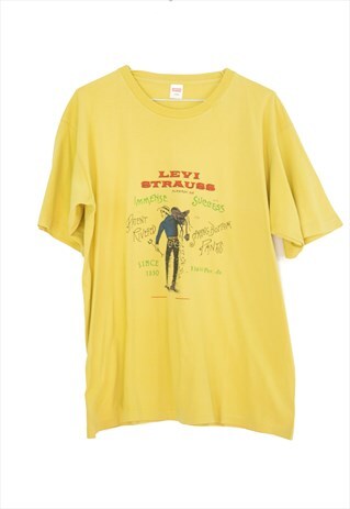 VINTAGE LEVI'S 90S SHIRT IN YELLOW L