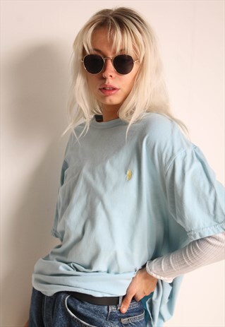 VINTAGE POLO RALPH LAUREN T-SHIRT BLUE