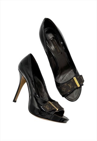 Louis Vuitton Heels Stilettos LV Logo Monogram Brown 36 / 3