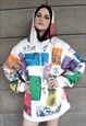 Gay hoodie LGBT pullover pride jumper rainbow top white