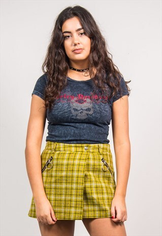VINTAGE 90'S DARK BLUE SKULL STONE WASH T-SHIRT