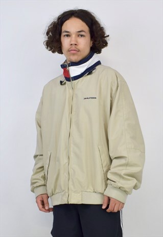 VINTAGE 90'S TOMMY HILFIGER BEIGE JACKET