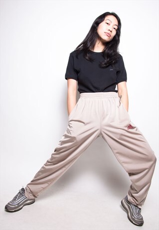 VINTAGE 90S ADIDAS GOLD TRACK PANTS ID:7547