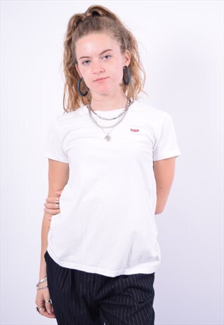 VINTAGE LEVI'S T-SHIRT TOP WHITE
