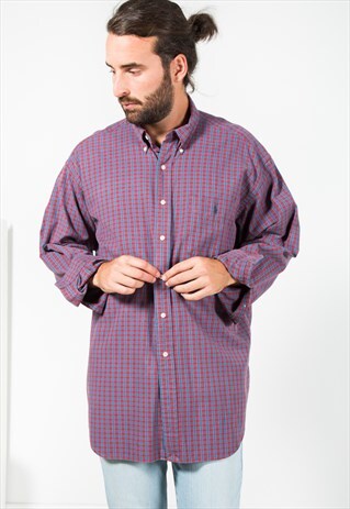 VINTAGE 80'S POLO RALPH LAUREN COTTON SHIRT / S4602