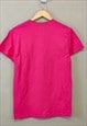 VINTAGE GOLF T SHIRT PINK SHORT SLEEVE WITH CHEST PRINT 90S
