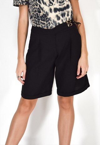 DOLCE & GABBANA BLACK CASUAL SHORTS
