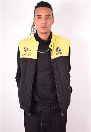 LEE MENS VINTAGE GILET LARGE BLACK 90S