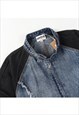 UTILITY DENIM JACKET CONTRAST STITCH GORPCORE PUNK BOMBER