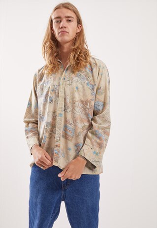 VINTAGE PATTERNED FESTIVAL LONG SLEEVE SHIRT