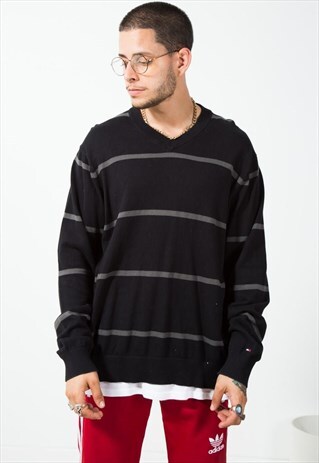 ON SALE VINTAGE 80S TOMMY HILFIGER KNITWEAR JUMPER / S0582