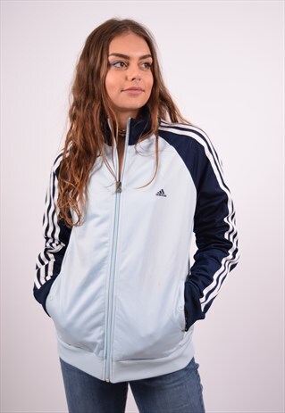 VINTAGE ADIDAS TRACKSUIT TOP JACKET BLUE